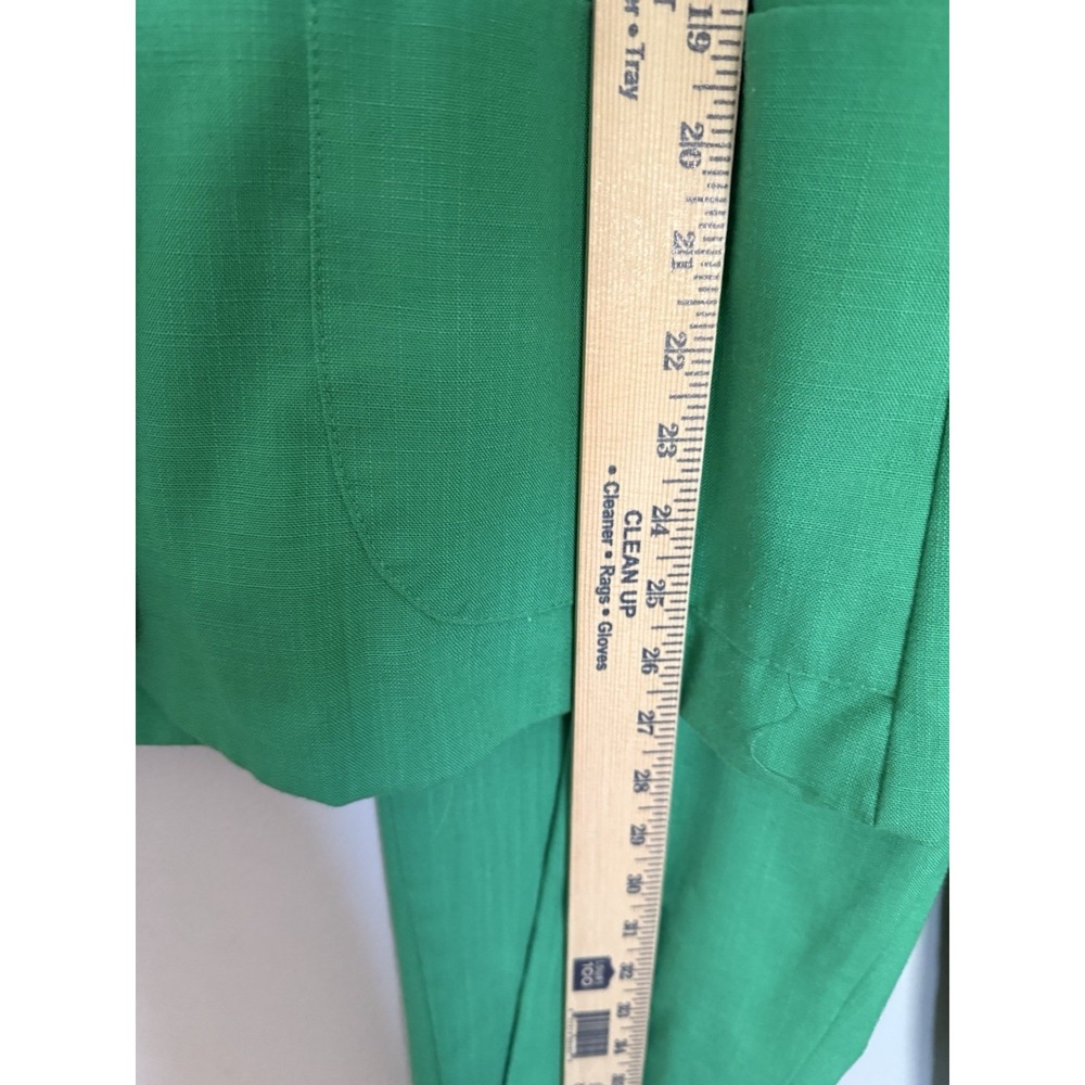 Worthington Suit Set Green Blazer & Pants 10 Petite Feminine Office Outfit USA - Picture 5 of 12